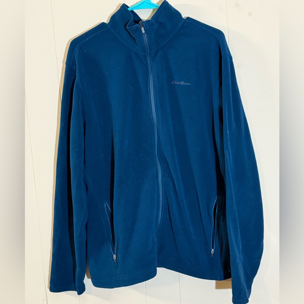 Eddie Bauer Blue Fleece Zip-Up Jacket